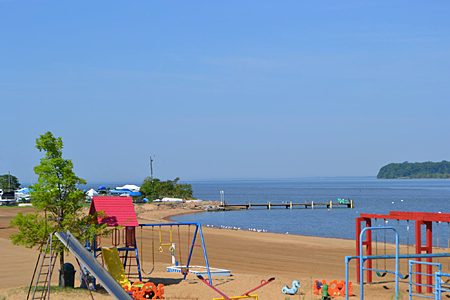 Beach view at Buttonwood Beach RV Resort