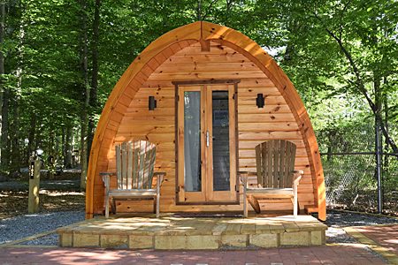 Glamping pod at Cherry Hill Park